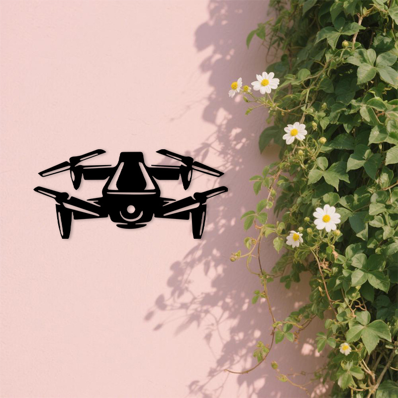 Office Tech And Gadgets - 2D Flat Drone Iron Wall Art