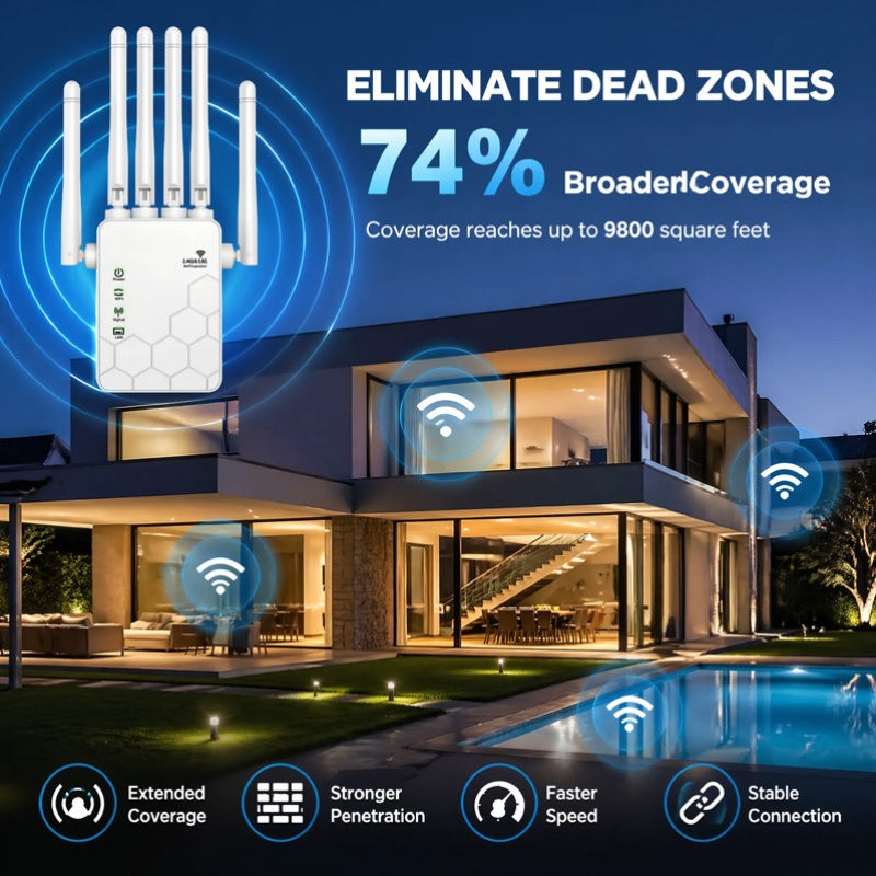 AX1800 WiFi 6 Extender Dual Ba - đánh giá và giá Wifi Range Extender