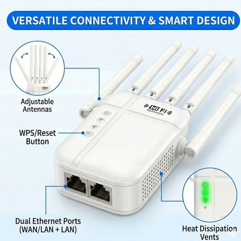 Regaton WiFi 6 Extender 1800Mb - đánh giá và giá Wifi Range Extender