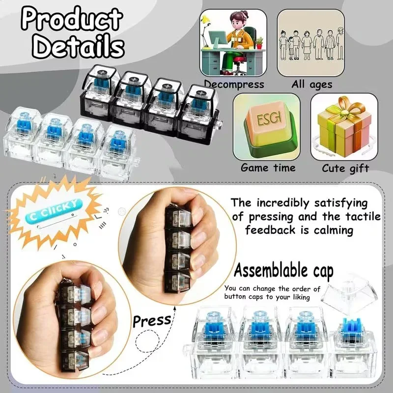 1pcs LED Keyboard Keycap Stres - đánh giá và giá Office Tech And Gadgets