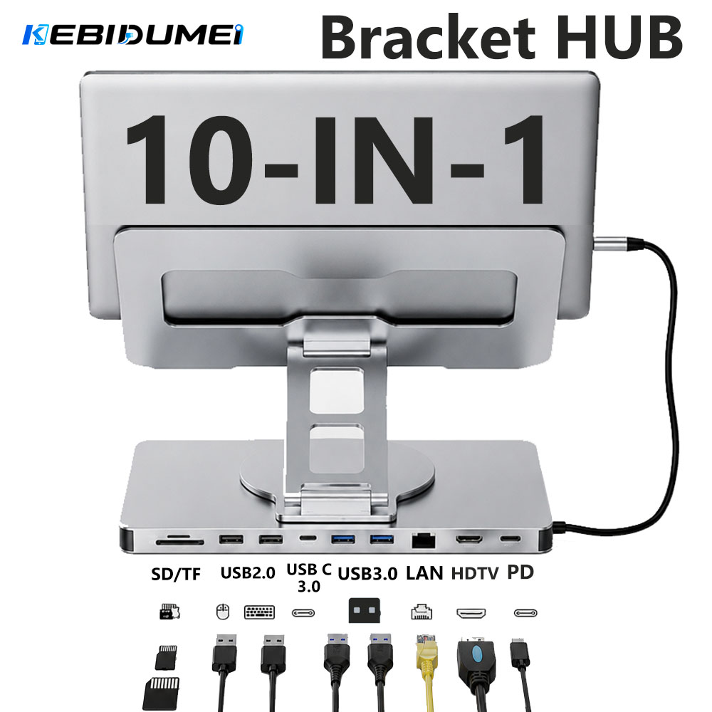 KEBIDUMEI 10 in 1 Laptop Brack - đánh giá và giá Gigabit Network Card