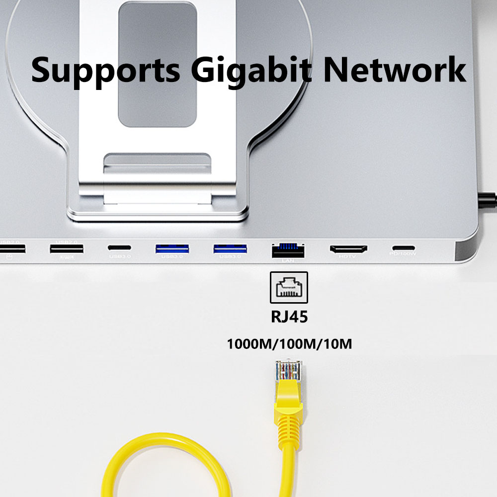 KEBIDUMEI 10 in 1 Laptop Brack - đánh giá và giá Gigabit Network Card